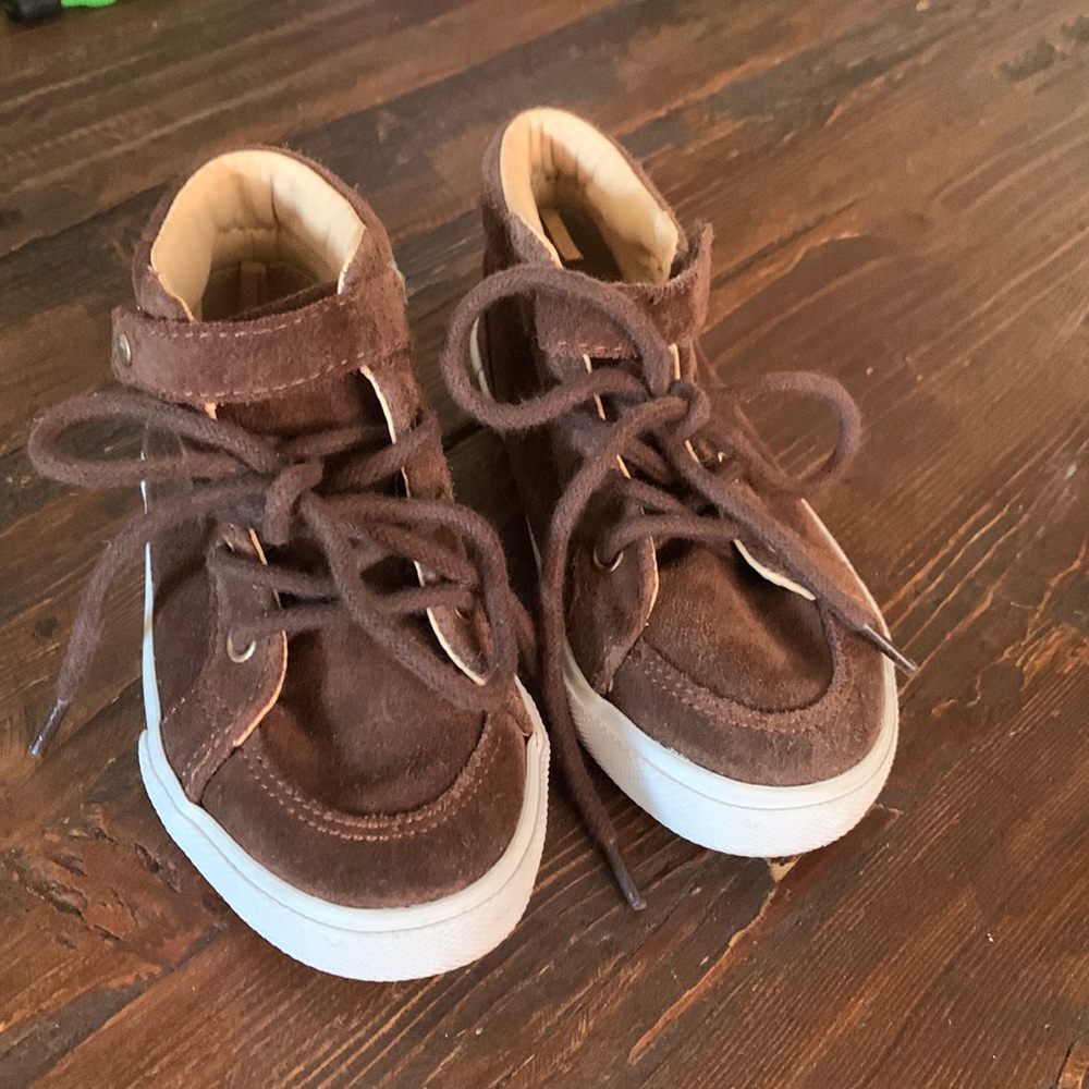 Janie and Jack Brown Suede Dress Sneakers 9T